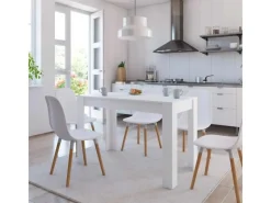 Hot vidaXL Esstisch 120x60x76 cm Holzwerkstoff 800432 Weiß