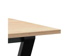 vidaXL Esstisch Y-Gestell 100x50x75 cm Massivholz Kiefer und Gusseisen