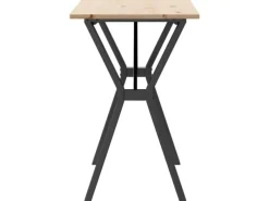 vidaXL Esstisch Y-Gestell 100x50x75 cm Massivholz Kiefer und Gusseisen