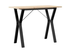 vidaXL Esstisch Y-Gestell 100x50x75 cm Massivholz Kiefer und Gusseisen
