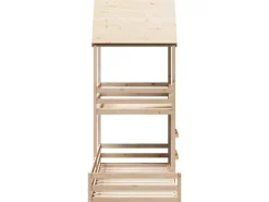 vidaXL Etagenbett mit Dach 80x200 cm Massivholz Kiefer2012220