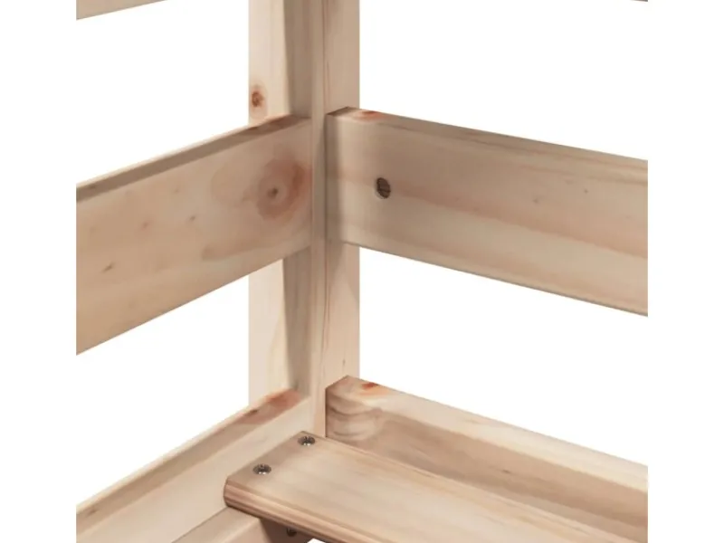 vidaXL Etagenbett mit Dach 80x200 cm Massivholz Kiefer2012220