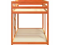 vidaXL Etagenbett Wachsbraun 90x200 cm Massivholz Kiefer1954607