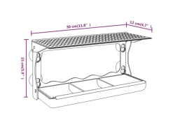 vidaXL Fenster-Futterstellen für Vögel 2 Stk. Acryl 30x12x15 cm