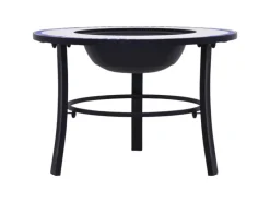 Online vidaXl Feuerstelle Mosaik Keramik Blau und Weiß 68 cm