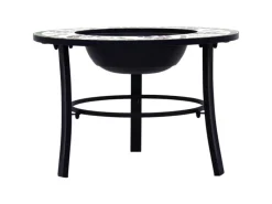 Outlet vidaXL Feuerstelle Mosaik Keramik Grün 68 cm