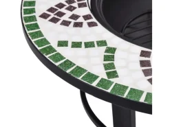 Outlet vidaXL Feuerstelle Mosaik Keramik Grün 68 cm