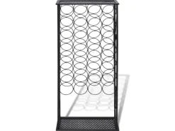 vidaXL Flaschenregal für 28 Flaschen Metall 47,5 x 21 x 100 cm