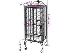 Online vidaXL Flaschenregal für 28 Flaschen Metall 47 x 35 x 111 cm