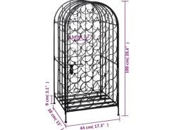 vidaXL Flaschenregal für 35 Flaschen Metall