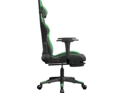 Hot vidaXL Gaming-Stuhl mit Fußstütze Schwarz und Grün Kunstleder Modell 3