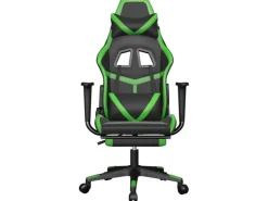 Hot vidaXL Gaming-Stuhl mit Fußstütze Schwarz und Grün Kunstleder Modell 3