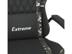 vidaXL Gaming-Stuhl mit Massagefunktion Schwarz Tarnfarben Kunstleder Modell 2