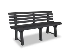 vidaXL Gartenbank 145,5 cm Kunststoff Anthrazit