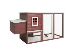 vidaXL Garten-Hühnerstall mit 1 Legenest Braun Holz