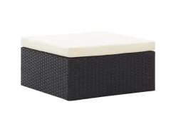 Hot vidaXL Garten-Sonneninsel mit Dach Schwarz Poly Rattan