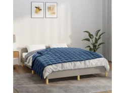 Best vidaXL Gewichtsdecke Blau 140x200 cm 10 kg Stoff Modell 1