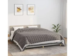 vidaXL Gewichtsdecke Grau 220x260 cm 15 kg Stoff