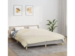 Best vidaXL Gewichtsdecke Hellcreme 200x200 cm 13 kg Stoff