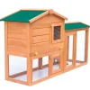vidaXL Großer Kaninchenstall Kleintierhaus Hasenstall Holz