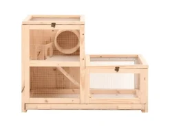 Outlet vidaXL Hamsterkäfig 81x40x60 cm Massivholz Tanne
