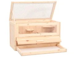 vidaXL Hamsterkäfig 60x30x35 cm Massivholz Tanne