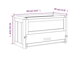 vidaXL Hamsterkäfig 60x30x35 cm Massivholz Tanne