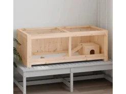 Outlet vidaXL Hamsterkäfig 104x52x38 cm Massivholz Tanne