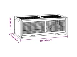 Outlet vidaXL Hamsterkäfig 104x52x38 cm Massivholz Tanne
