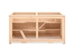 vidaXL Hamsterkäfig 104x52x54 cm Massivholz Tanne