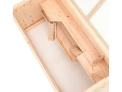 vidaXL Hamsterkäfig 104x52x54 cm Massivholz Tanne