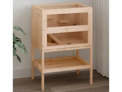 vidaXL Hamsterkäfig 55x40x80 cm Massivholz Tanne