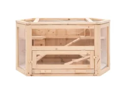 Hot vidaXL Hamsterkäfig 80x40x43 cm Massivholz Tanne