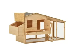 Hot vidaXL Hühnerkäfig Massivholz Kiefer 178x67x92 cm