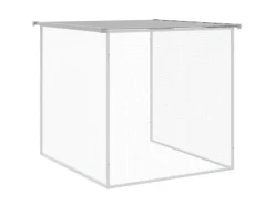 Hot vidaXL Hühnerkäfig mit Dach Hellgrau 203x98x90 cm Verzinkter Stahl