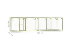 Sale vidaXL Hühnerkäfig 1,5x6x1,5 m Imprägniertes Kiefernholz