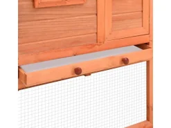 Hot vidaXL Hühnerstall mit Legenest Tanne Massivholz