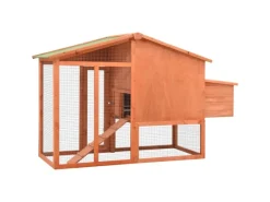 Hot vidaXL Hühnerstall mit Legenest Tanne Massivholz