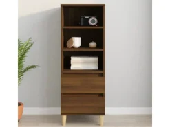 vidaXL Highboard Braun Eichen-Optik 40x36x110 cm Holzwerkstoff 821243 Eiche Braun