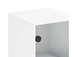 vidaXL Highboard mit Glastüren Weiß 35x37x120 cm 836560
