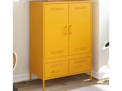 vidaXL Highboard Senf 68x39x101,5 cm Stahl 843111