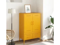 vidaXL Highboard Senf 68x39x101,5 cm Stahl 843111