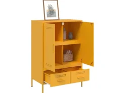 vidaXL Highboard Senf 68x39x101,5 cm Stahl 843111