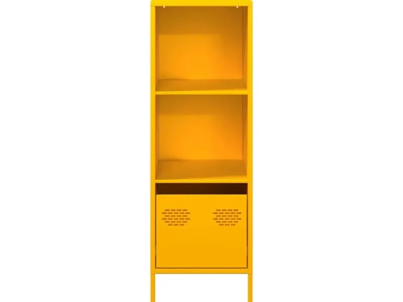 New vidaXL Highboard Senf 35x39x103,5 cm Stahl 851379 Gelb