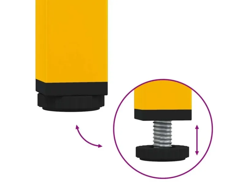New vidaXL Highboard Senf 35x39x103,5 cm Stahl 851379 Gelb