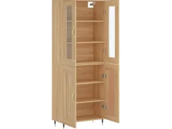 vidaXL Highboard Sonoma-Eiche 69,5x34x180 cm Holzwerkstoff 3198324