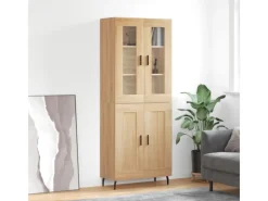 vidaXL Highboard Sonoma-Eiche 69,5x34x180 cm Holzwerkstoff 3198356