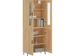 vidaXL Highboard Sonoma-Eiche 69,5x34x180 cm Holzwerkstoff 3198356