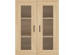 vidaXL Highboard Sonoma-Eiche 69,5x34x180 cm Holzwerkstoff 3198356