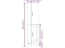Discount vidaXL Highboard 34,5x34x180 cm Holzwerkstoff 3199073 Weiß